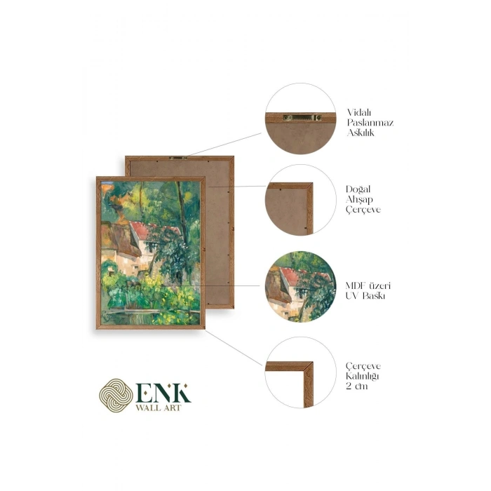 Paul Cezenne Kalender Ahşap Çerçeveli Tablo 23 x 30