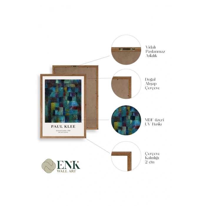 Paul Klee Ahşap Çerçeveli Tablo 23 x 30