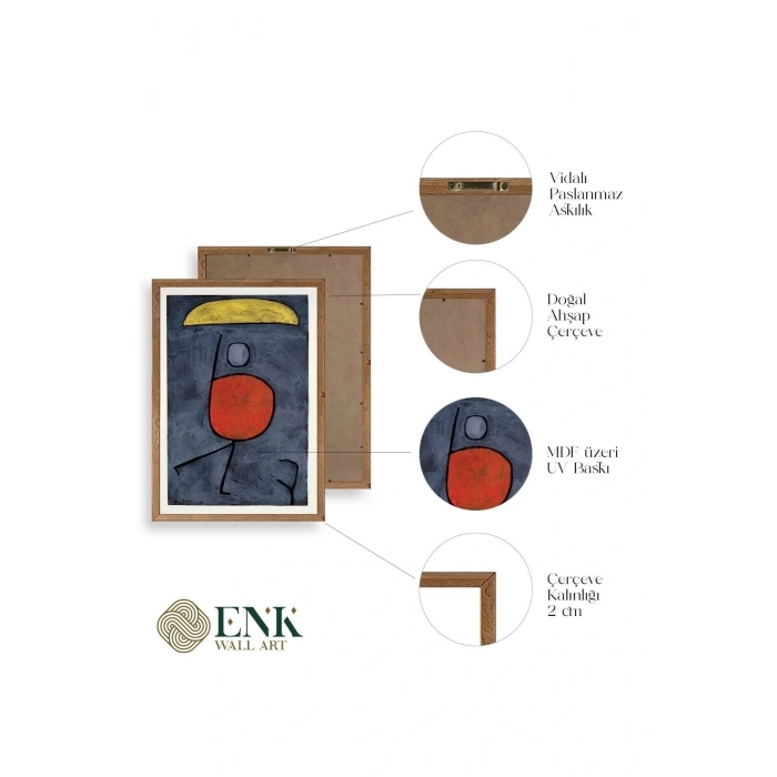 Paul Klee Ahşap Çerçeveli Tablo 23 x 30