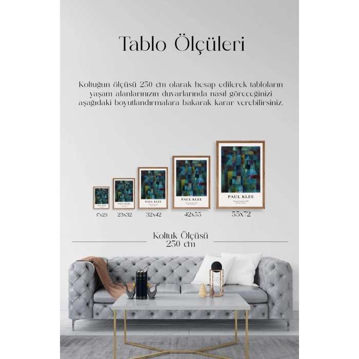 Paul Klee Ahşap Çerçeveli Tablo 23 x 30