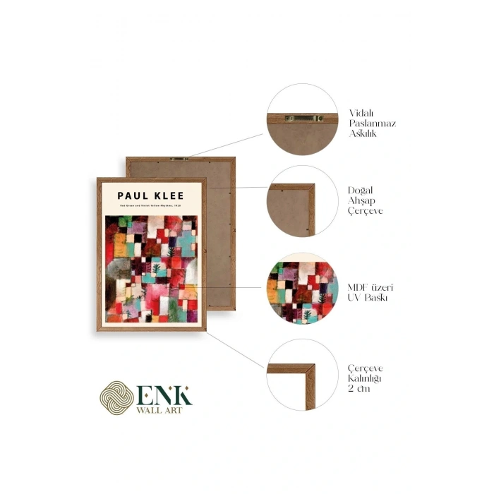 Paul Klee Ahşap Çerçeveli Tablo 30 x 42
