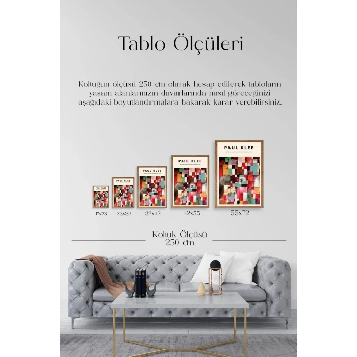 Paul Klee Ahşap Çerçeveli Tablo 30 x 42