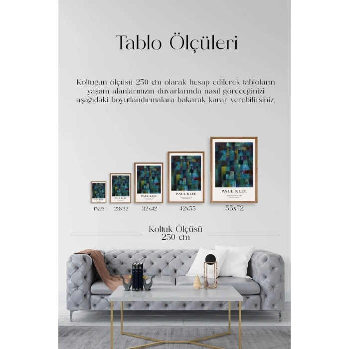 Paul Klee Ahşap Çerçeveli Tablo 30 x 42