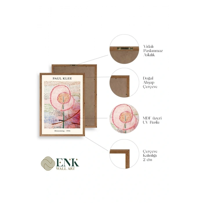 Paul Klee Ahşap Çerçeveli Tablo 50 x 70