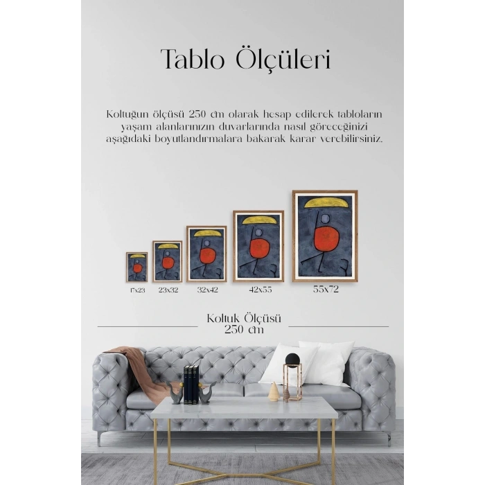 Paul Klee Ahşap Çerçeveli Tablo 50 x 70