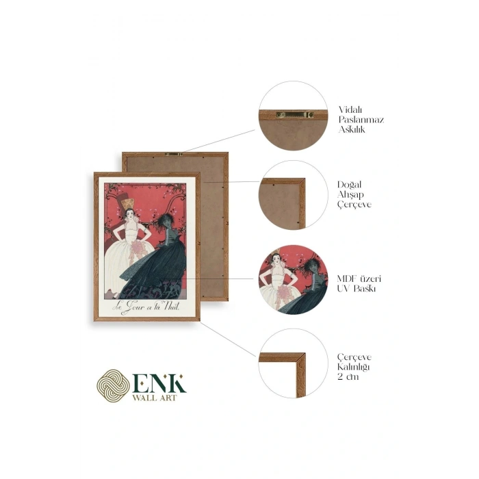 Paulette Duval Ahşap Çerçeveli Tablo 50 x 70