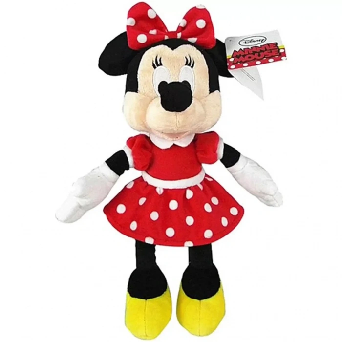 Peluş Kırmızı Elbiseli 25 Cm Çocuk Oyuncağı (minnie Model)