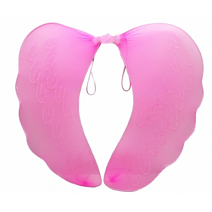 Pink Feathered Tulle Fairy Wings