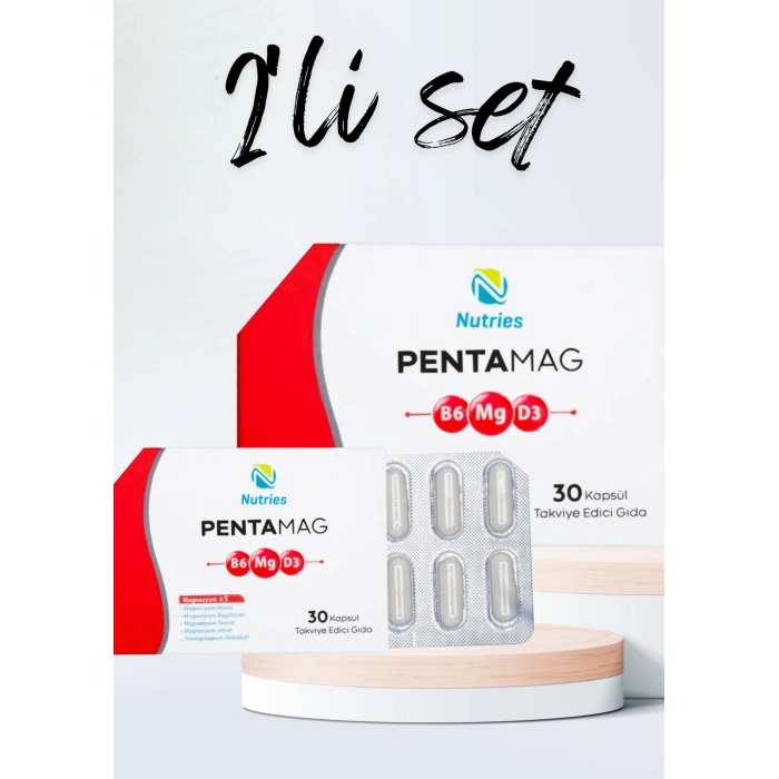 Pentamag Magnezyum Takviyesi 30 Kapsül – 2’li Avantaj Paketi