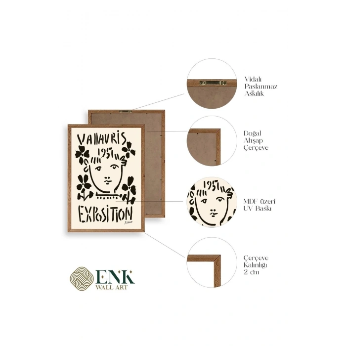 Picasso Ahşap Çerçeveli Tablo 30 x 42