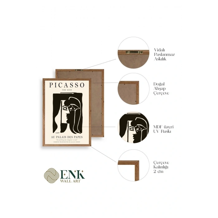 Picasso Ahşap Çerçeveli Tablo 50 x 70
