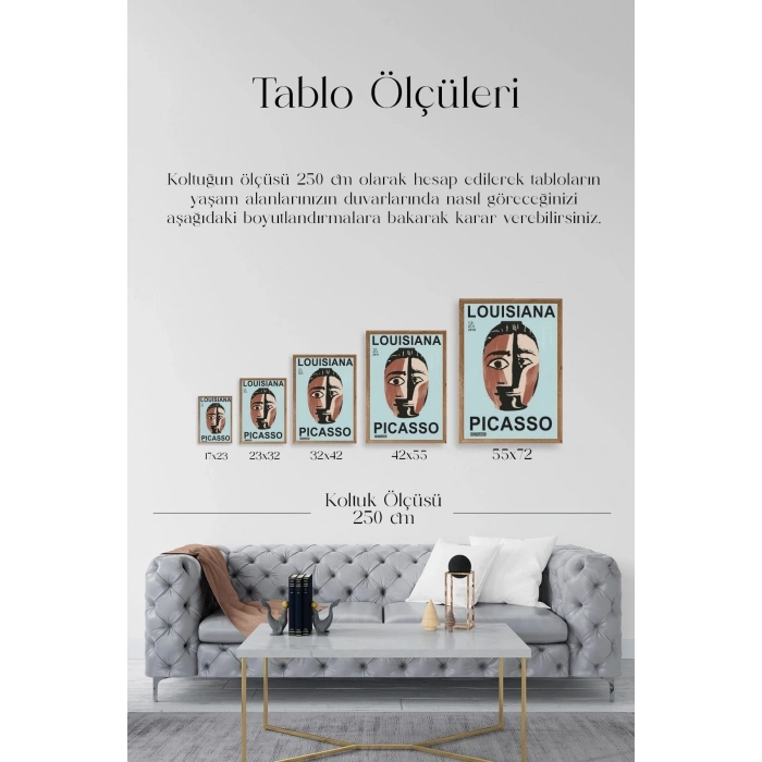 Picasso Ahşap Çerçeveli Tablo 50 x 70