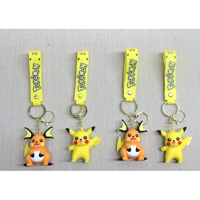 Pikachu Raichu Silicone Keychain