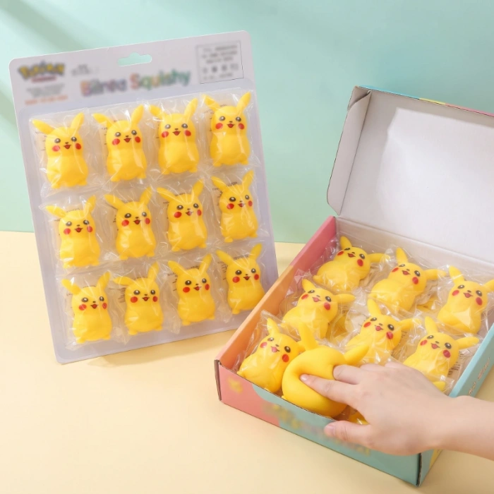 Pikaçu Squishy - 12li Paket - Yumuşak Oyuncak