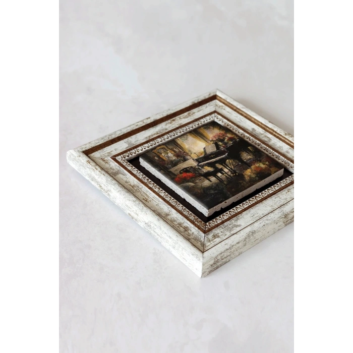 Piyano Çerçeveli Taş Tablo , Çerçeveli Taş Duvar Dekoru-enkcrcvtbl-00164 20 cm