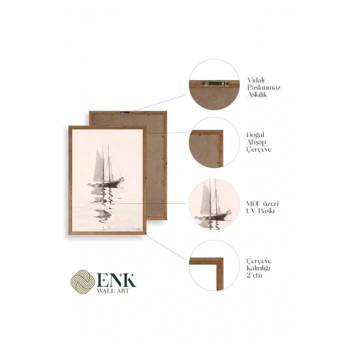 Plakaty Palma Ahşap Çerçeveli Tablo 50 x 70