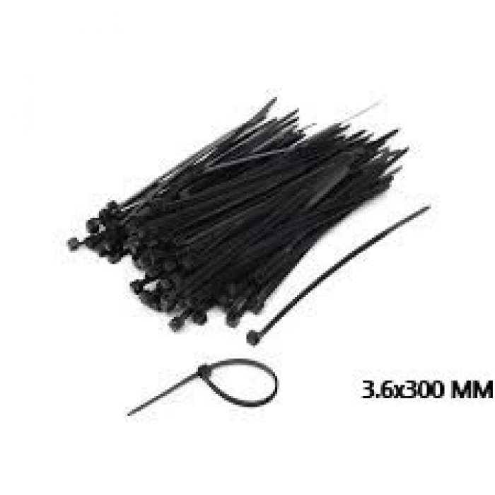 PLASTİK ÇIRT KELEPÇE 100 PARÇA SİYAH 3.6X300MM (5365)