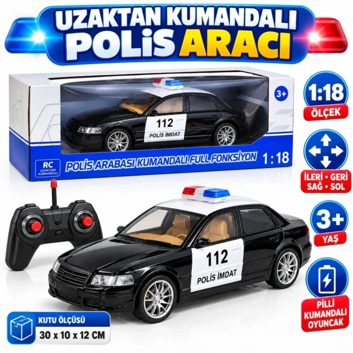 Polis Temalı Uzaktan Kumandalı Araç 1 Adet