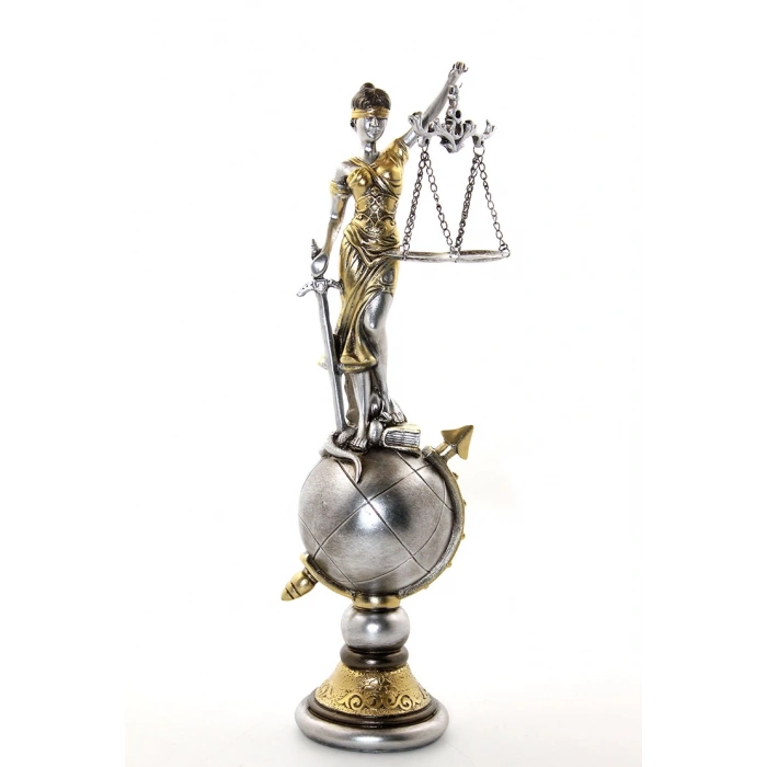 Polyester World Globe Justice Statue Model 1