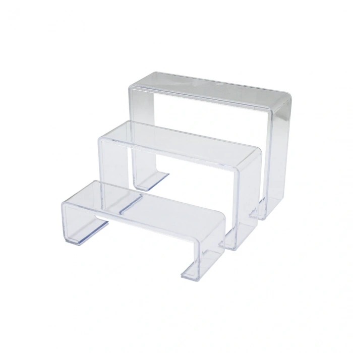 POŞETLİ 3 BOY MERDİVEN TEŞHİR AYAK YÜKSEKLİK: 6-11.5-16.5CM DERiNLİK: 6.5CM EN: 19.5-20.5-21.5CM (5365)