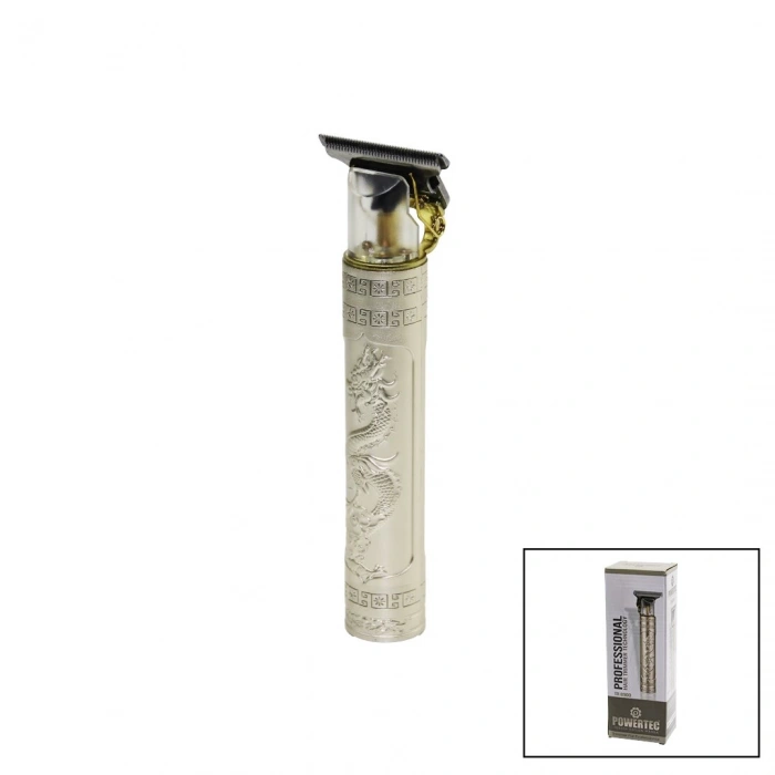 POWERTEC TR-8900 PARLAKSAKAL- ENSE- SAÇ ÇİZİM TRAŞ MAKİNESİ USB ŞARJ BASKILI GÖVDET BIÇAK HIZLI ŞARJ LİTYUM PİL (5365)