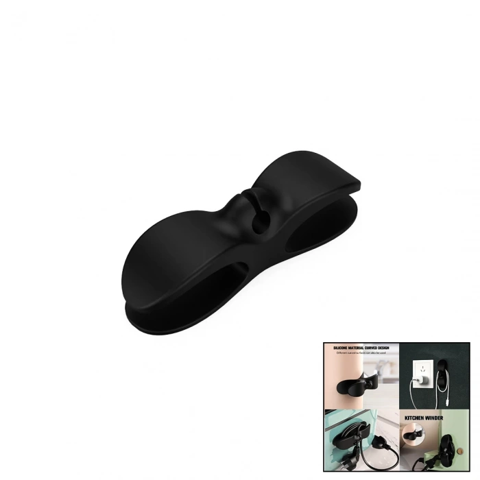 PRATİK KABLO TUTACAK - TOPARLAYICI PLASTİK - YAPIŞKANLI (5365)