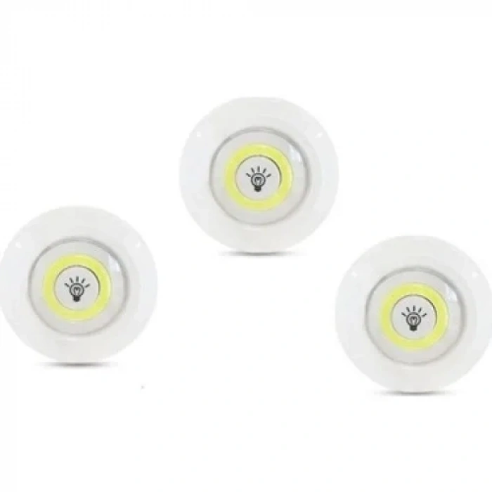 Pratik Kablosuz 3lü Led Lamba Seti İle