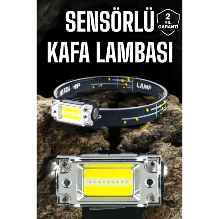 Pratik Taşınabilir Kafa Lambası Usb Şarjlı 215 Lm