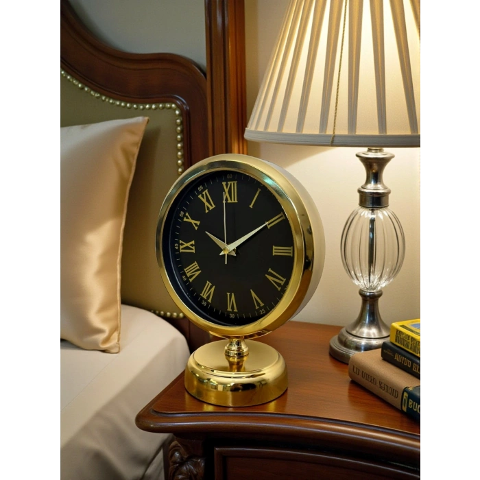 Prestige Gold Roma 25 x 20 Cm Metal Table Clock