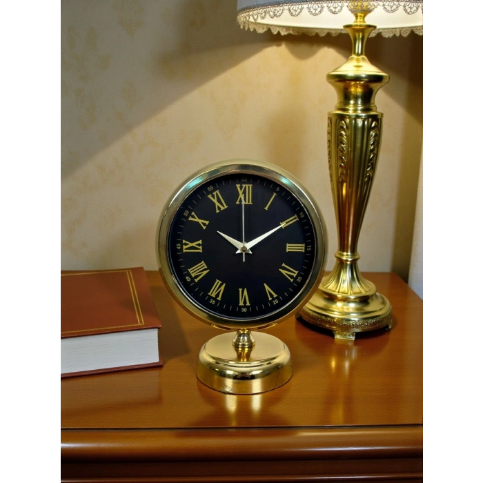 Prestige Gold Roma 25 x 20 Cm Metal Table Clock