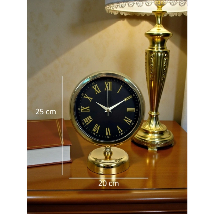 Prestige Gold Roma 25 x 20 Cm Metal Table Clock