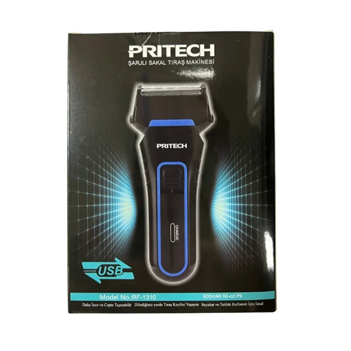 Pritech Şarjlı Sakal Tıraş Makinesi Seyahat RF-1310 (5365)