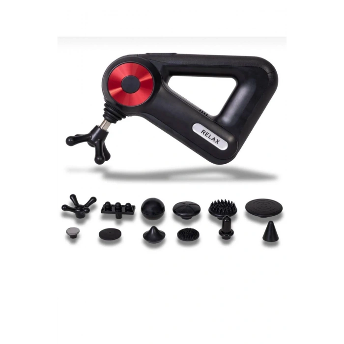 Profesyonel Derin Doku Masaj Tabancası - 12 Başlıklı Kas Gevşetici