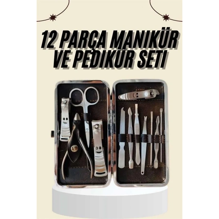 Profesyonel Tırnak Bakım Seti 12 Parça Çanta Tipi