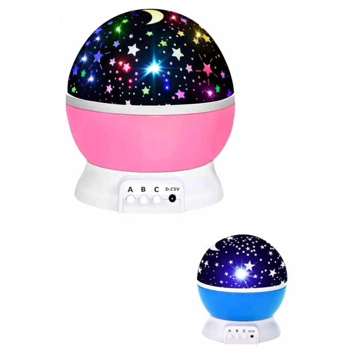 Projeksiyon Gece Lambası Pilli Ve Usb Kablolu (renkli Model)