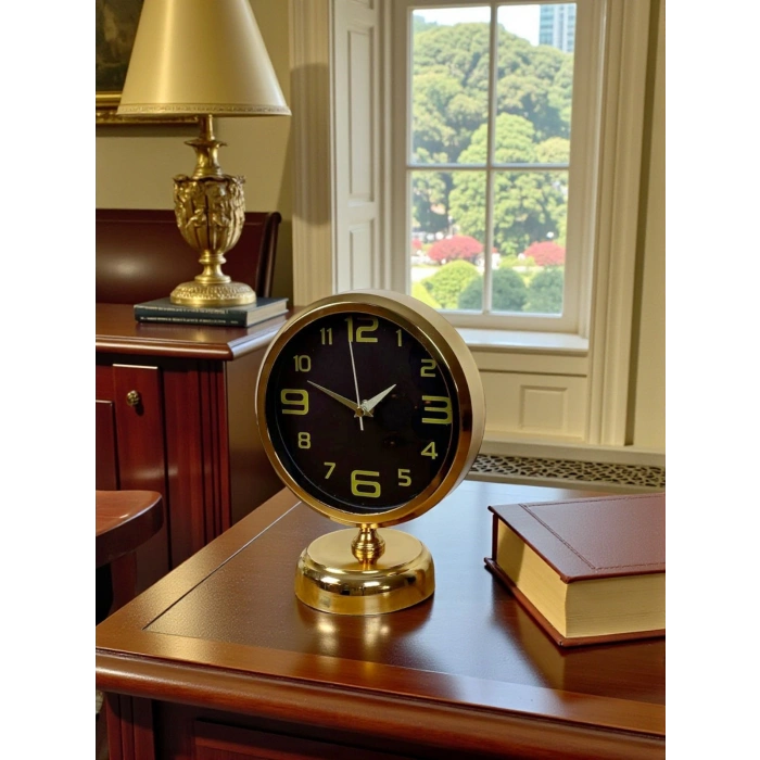 Pure Gold 25 x 20 Cm Metal Masa Saati