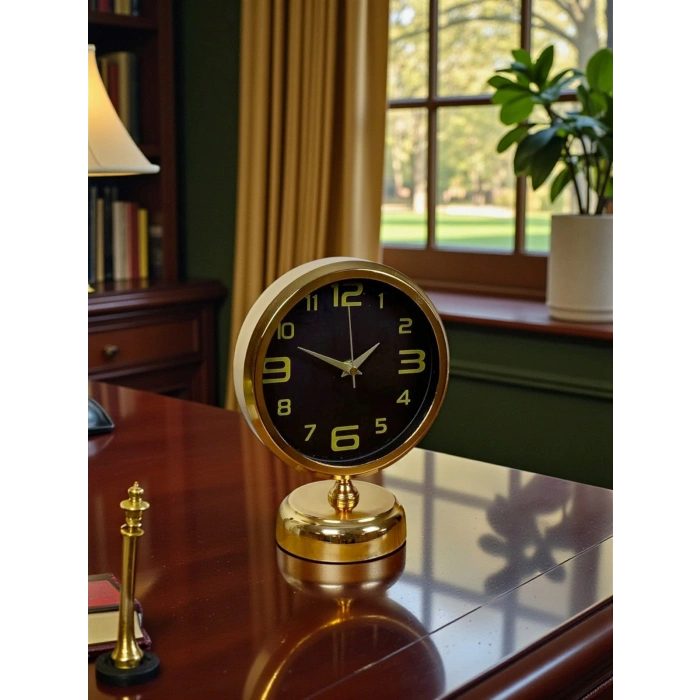 Pure Gold 25 x 20 Cm Metal Masa Saati
