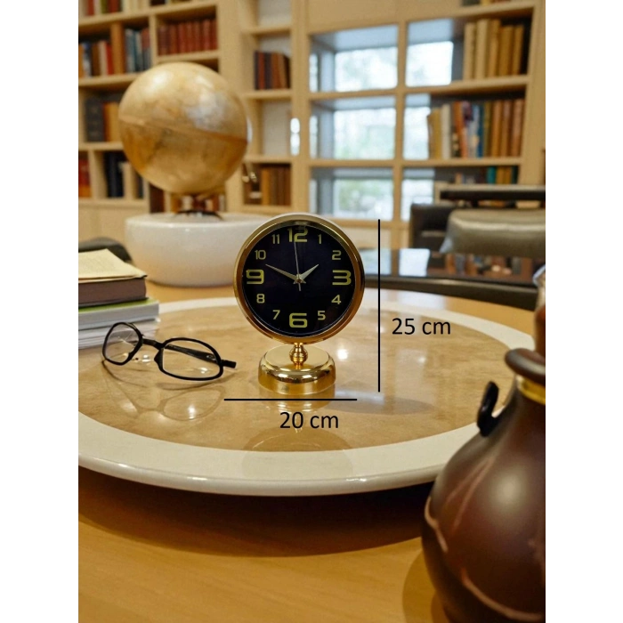 Pure Gold 25 x 20 Cm Metal Masa Saati