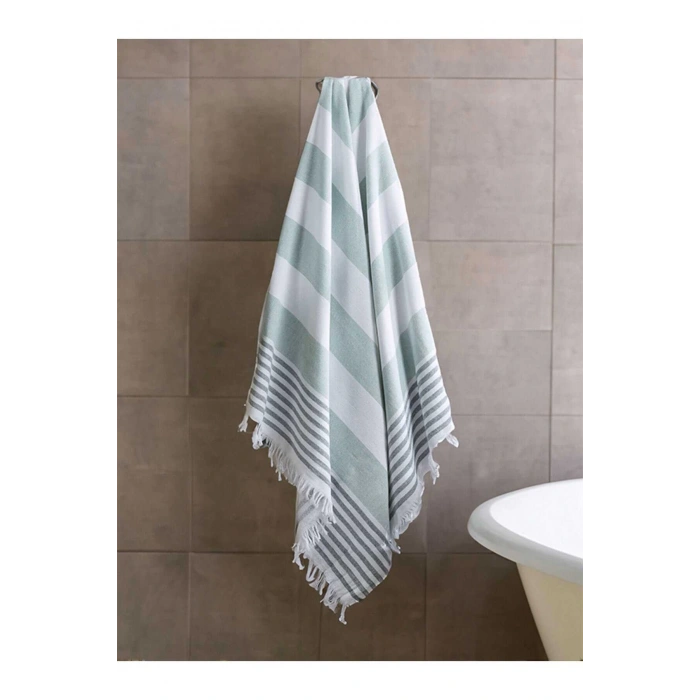 Pure Linen 90x170 cm Doğal Pamuk Peştamal Havlu Yeşil