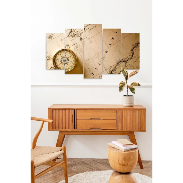 Puslu Kıtalar 5 Parçalı Mdf Tablo 60 x 100