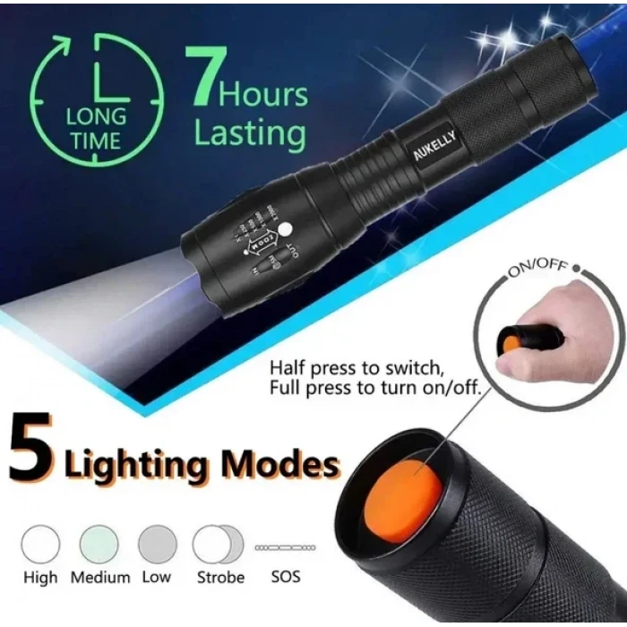 Q-Max PS-918A Şarzlı Zomlu Police El Feneri (5365)