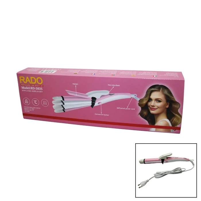 Rado RD-3835 Şekillendirici Saç Güzellik Seti - 4'lü, 60W (5365)