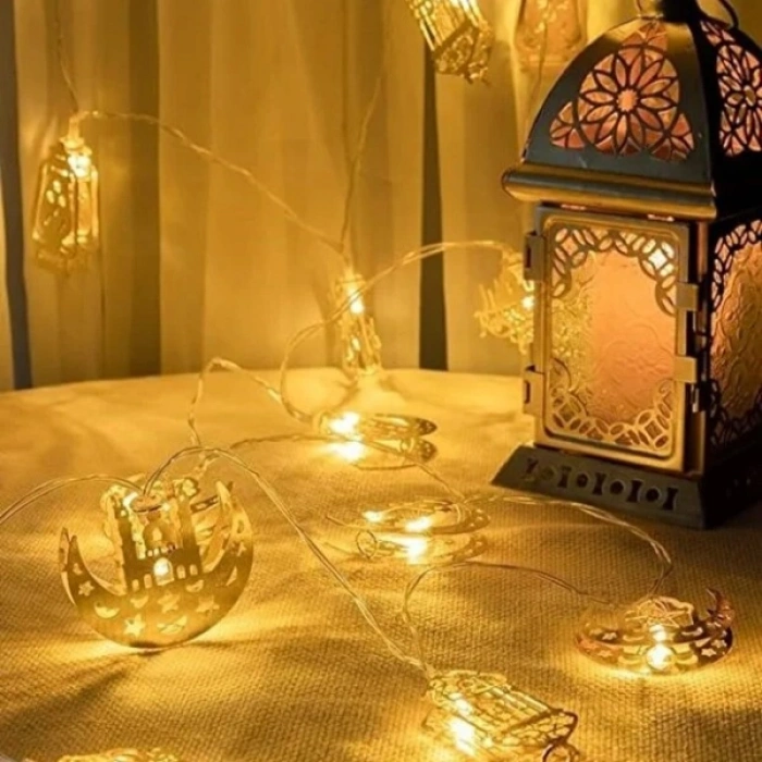 Ramazan Temalı Karışık Figürlü Dekoratif LED Işık 2 Metre