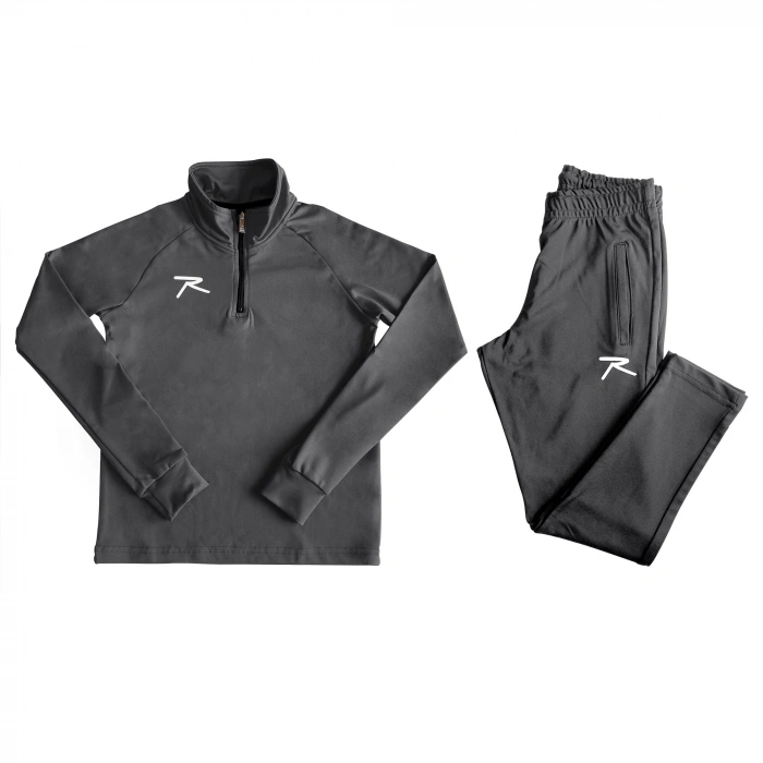 Child Half Zip Hoodie Track Suit in Smoke