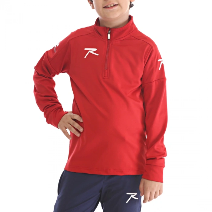 Child Half Zippered Top FUGIO RED