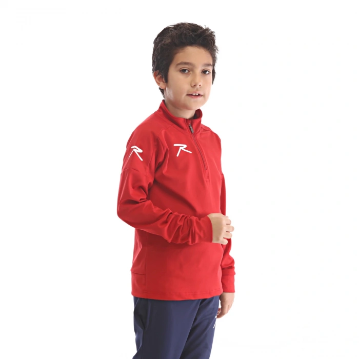 Child Half Zippered Top FUGIO RED