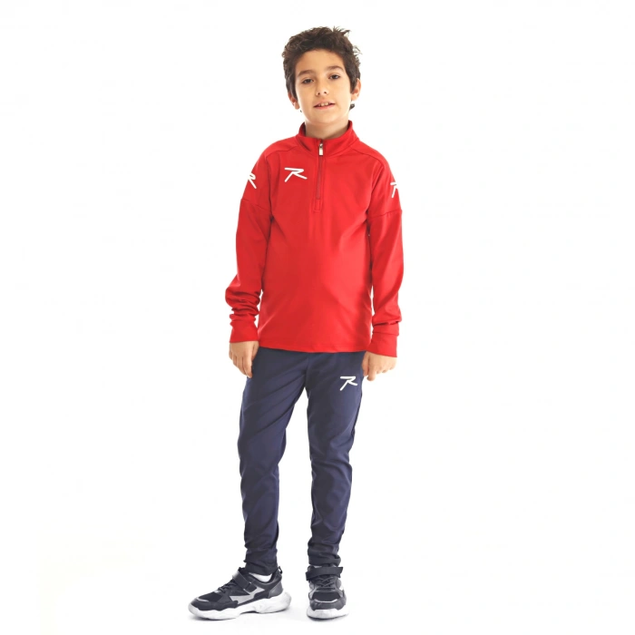 Child Half Zippered Top FUGIO RED