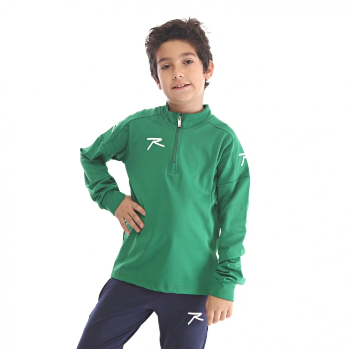 Child Half Zip Top FUGIO GREEN