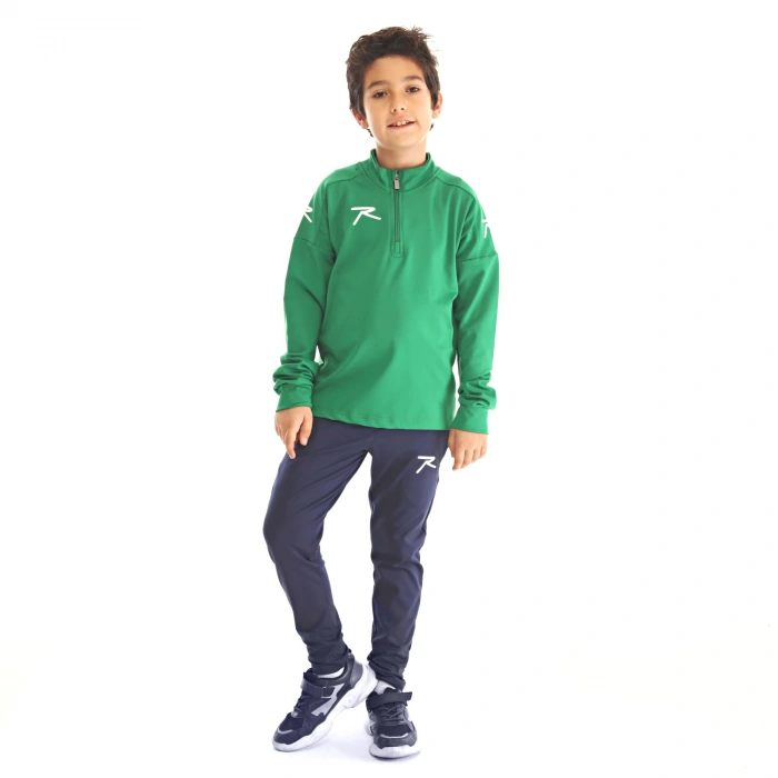 Child Half Zip Top FUGIO GREEN