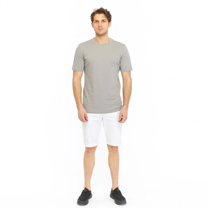 %100 Pamuk T-Shirt PATEO GRİ